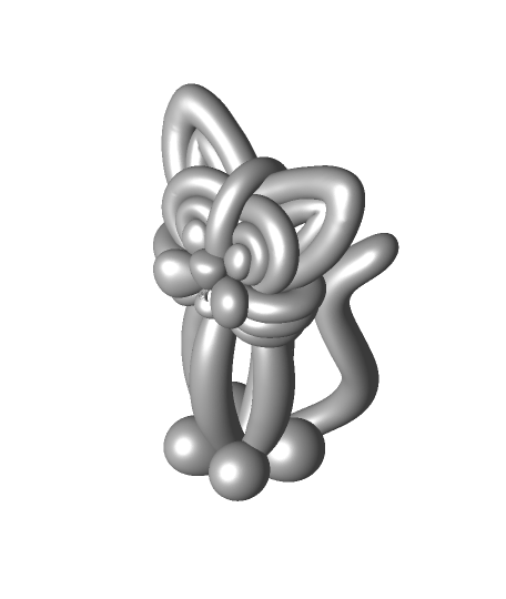 balloon cat Arts & Entertainment 3D print model - Mito3D