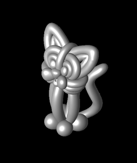 Palloncino gatto arti divertimento 3d print model - Mito3D