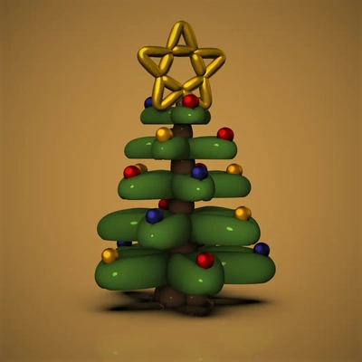 balloon christmas tree - 3d by chelscct chelseycreatesthings on thangs hobbies & leisure special occasions holidays seasonal events people society religion belief plant decor ornaments star easy no supports 3d print model - Mito3D