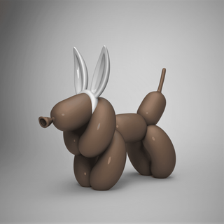 balloon dog -bunny ears - chelscct chelseycreatesthings 3d print model - Mito3D