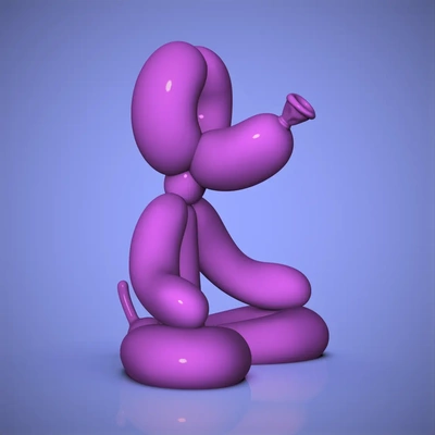 balloon dog -meditation - 3d by chelscct chelseycreatesthings on thangs 3d print model - Mito3D