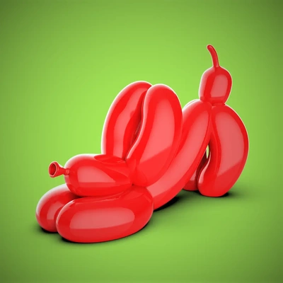 balloon doggy yoga -downward dog - 3d by chelscct chelseycreatesthings on thangs 3d print model - Mito3D