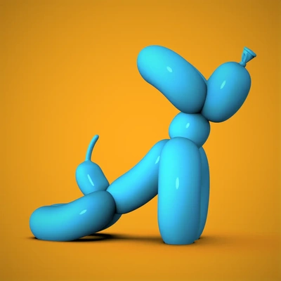 balloon doggy yoga -upward dog - 3d by chelscct chelseycreatesthings on thangs 3d print model - Mito3D