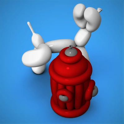 balloon fire hydrant - 3d by chelscct chelseycreatesthings on thangs animal fireman cute funny joke kids fun 3d print model - Mito3D