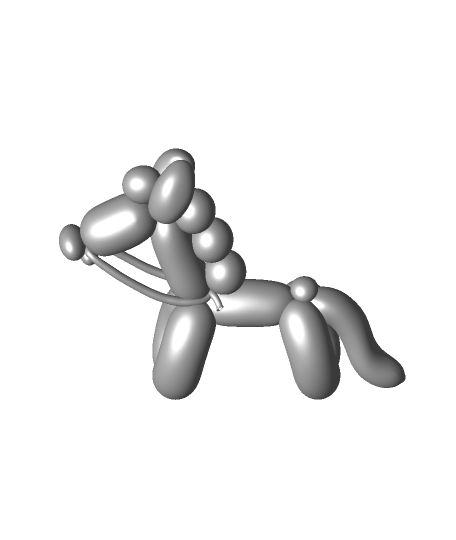 balloon horse Arts & Entertainment 3D print model - Mito3D