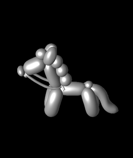 globo caballo letras entretenimiento 3d print model - Mito3D