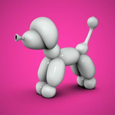 palloncino barboncino 3d by chelscct chelsey crea cose on grazie animali domestici cani hobby libero animale carina divertimento ragazzi bambini cucciolo 3d print model - Mito3D
