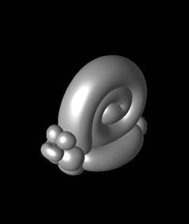 balloon snail Arts & Entertainment 3d print model - Mito3D