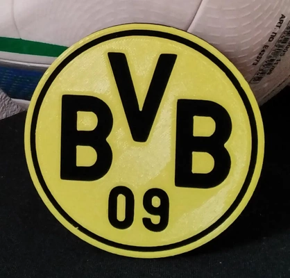 ballspielverein borussia 09 e v dortmund bvb coaster or plaque - 3d by daddywazzy thecreator on thangs 3d print model - Mito3D