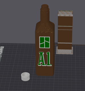 Bambu Labor a1 Gridfinity Flasche Ajax 3d print model - Mito3D