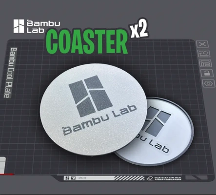 bambu lab coaster x2 - 3d by k2 kevin on thangs drink coasters logo ams 3d print model - Mito3D