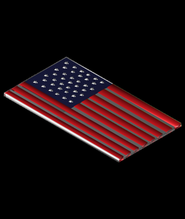 bandera estados unidos3mf 3d print model - Mito3D