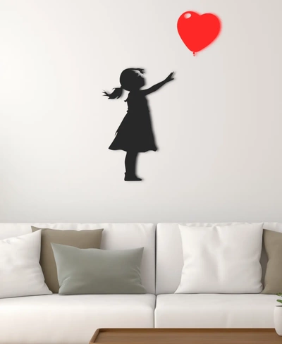 banksy girl a balloon singe piece artwork - 3d by ri0m0 on thangs 3d print model - Mito3D