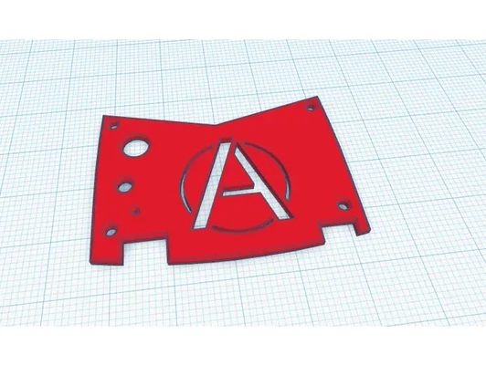 baofeng uv5ra anarchist faceplate stl 3d by tesla bıyık teşekkürler 3d print model - Mito3D