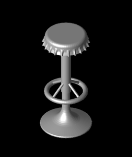 bar stool - corkstl 3d model nemapet thangs 3d print model - Mito3D
