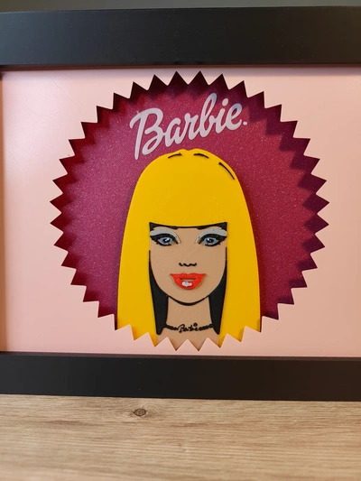 barbie schatten box 3d by handwerker on danke einkaufen spielzeuge puppen zubehör rahmen mattel silhouette 3d print model - Mito3D