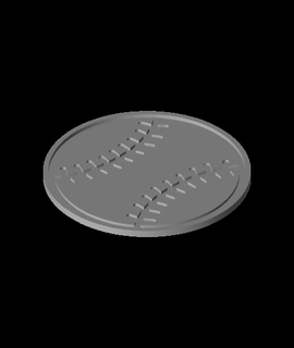 baseball coaster erroneousprints Home & Garden 3d print model - Mito3D