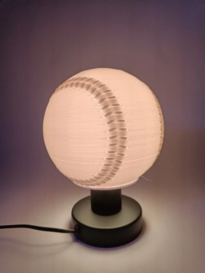 béisbol escritorio lámpara 3d by ri0m0 on gracias pelota deportes equipo 3d print model - Mito3D