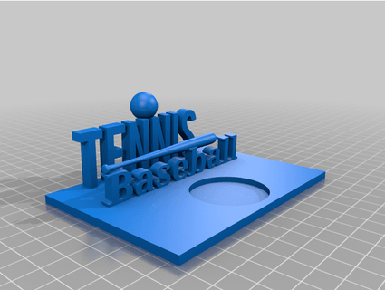 baseball tennis trophy tea light - scoobypez 3d print model - Mito3D