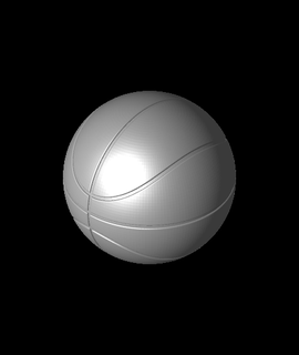 Basketball 3d Modell evangelisch danke 3d print model - Mito3D