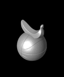 basketball banana 3d print model - Mito3D