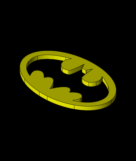 bat symbol hueso letras entretenimiento 3d print model - Mito3D