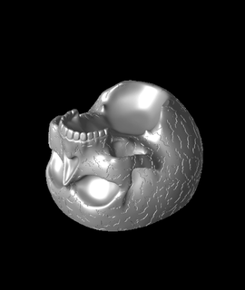 murciélago cráneo planter bowl letras entretenimiento 3d print model - Mito3D