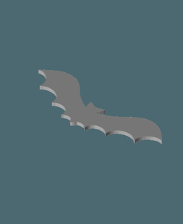 bat wall artstl - mymanraptor 3d print model - Mito3D