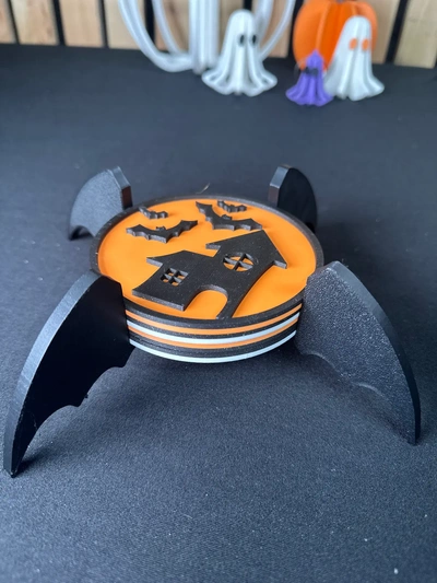 chauve souris aile coaster titulaire soutien 3d by bros conception 3d print model - Mito3D