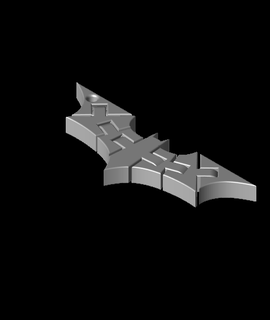 Batman Batarang artikuliert Schlüsselbund biegen 3d print model - Mito3D