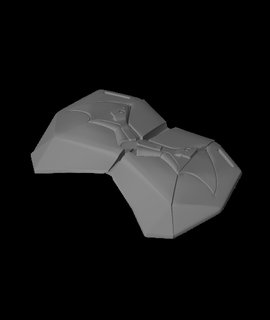 batman pecho plato tamañodobj 3d print model - Mito3D