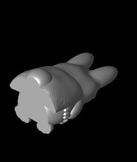 batman conejo Pascua construido larva moscardón 3d print model - Mito3D
