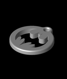 batman keychain - zipper pull kcwarthog 3d print model - Mito3D