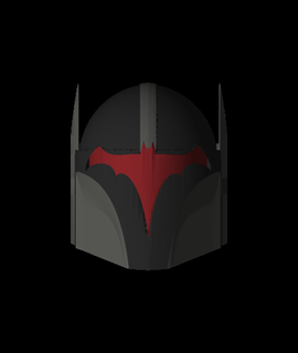 batman mandalorian helmet batmando 3d print model - Mito3D
