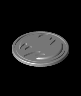 batman raised logo coin kcwarthog 3d print model - Mito3D