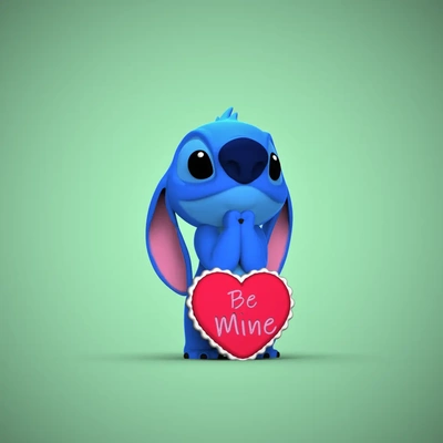 be valentine's stitch - 3d by chelscct chelseycreatesthings on thangs heart valentine love disney fanart movie animation cartoon lilo 3d print model - Mito3D