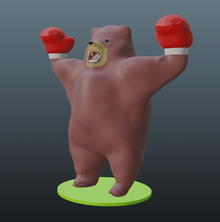 bear boxer - gareth7562 3d print model - Mito3D