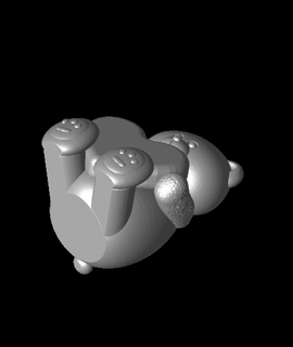 Urso namorados carregando coração 3d print model - Mito3D