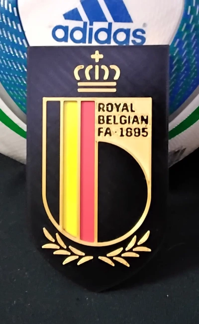 belgique nationale football équipe coaster or plaque 3d by papawazzy créateur 3d print model - Mito3D
