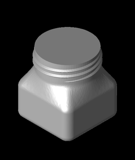 big milk bottle cap container - vase mode Home & Garden 3d print model - Mito3D
