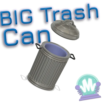big trash can - pen cup or recycling bin 3d by mandicreally on thangs 3d print model - Mito3D