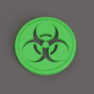 biohazard coin - kcwarthog 3d print model - Mito3D
