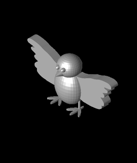 oiseau 3d modèle ompurani 3d print model - Mito3D