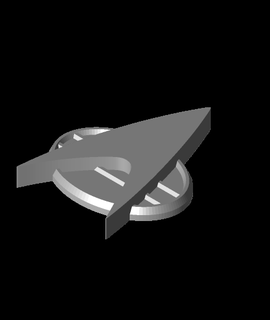 bisexuel fierté étoile randonnée combadge épingle 3d print model - Mito3D