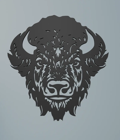 bison wall art - 3d by ri0m0 on thangs 3d print model - Mito3D