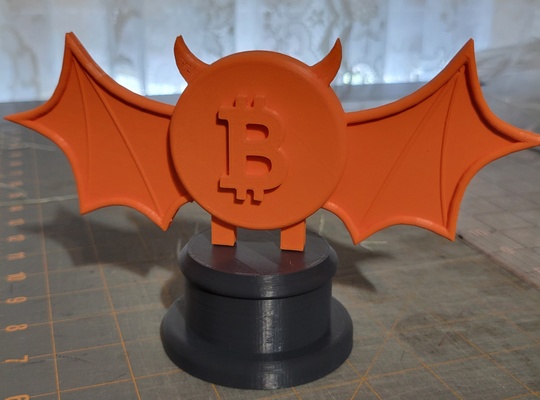 bitcoin chauve souris 3d by builder123 3d print model - Mito3D