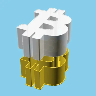 bitcoin mektup logo iç içe geçmiş kutu v1 3d by ppac teşekkürler 3d print model - Mito3D