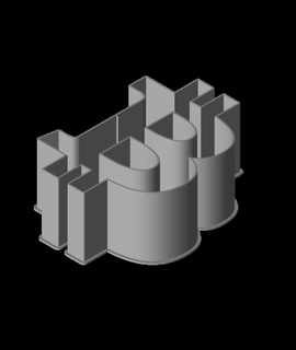 bitcoin letra logo anidable caja v1 3d print model - Mito3D