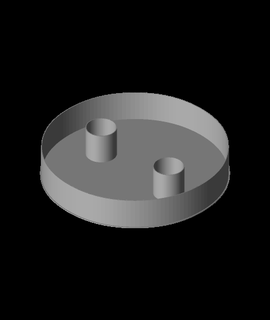 noir cercle blanc points instable 3d print model - Mito3D