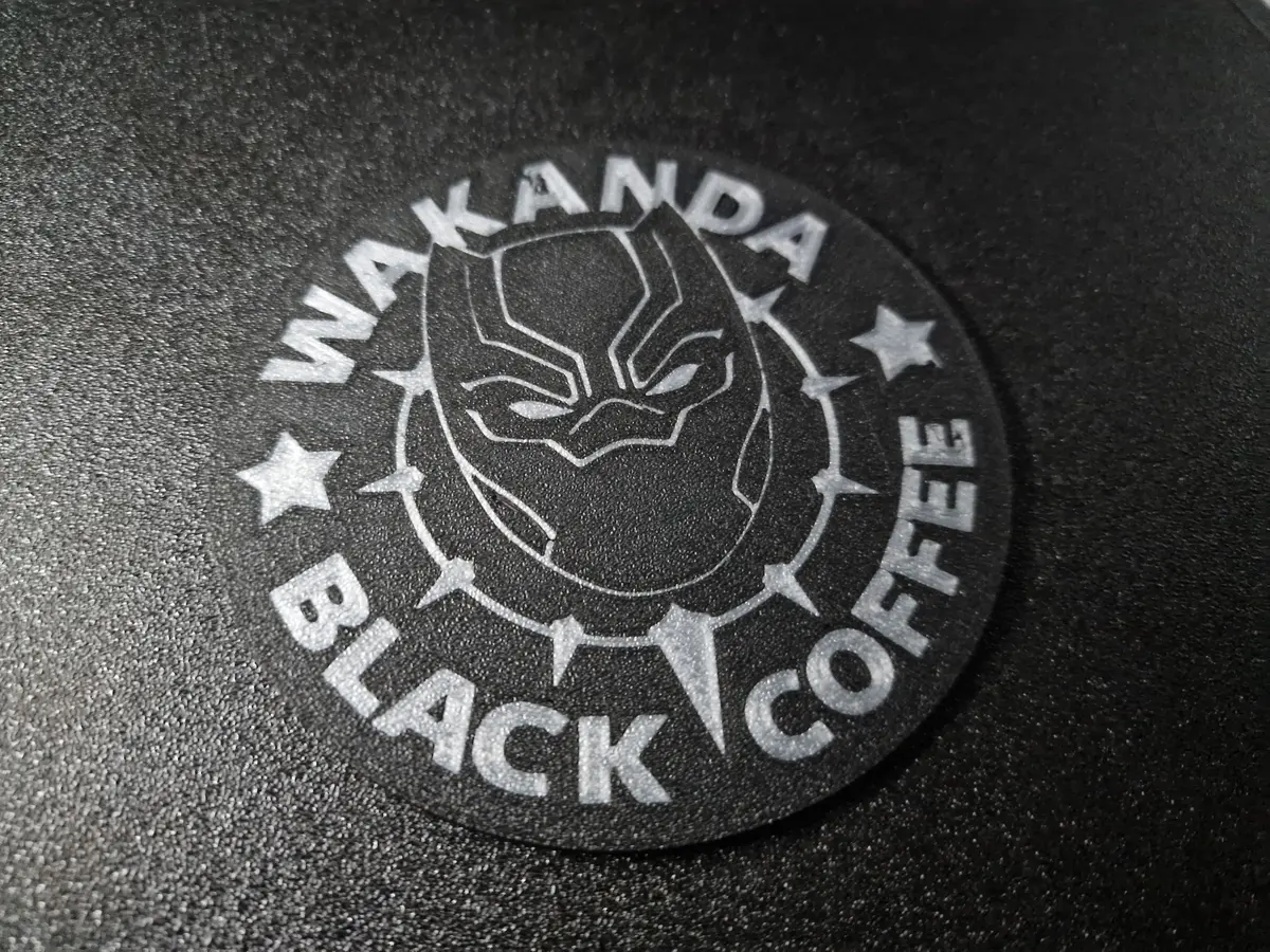 siyah panter wakanda bardak altlığı ams hazır 3d by omsculpts teşekkürler kral hayret kahve 3D print model - Mito3D